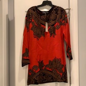 Zashi Red Sweater Dress